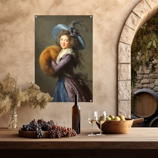 Portrait de Mme Molé-Reymond - Affiches Élisabeth Louise Vigée Le Brun - Affiches femme - Posters de jardin Portrait - Décoration extérieure - Tableau extérieur clôture - Décoration murale affiche jardin 60x90 cm