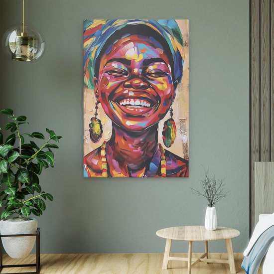 Tableau Toile Murale – Femme Africaine – Décoration Intérieure Moderne, Affiche Sans Cadre