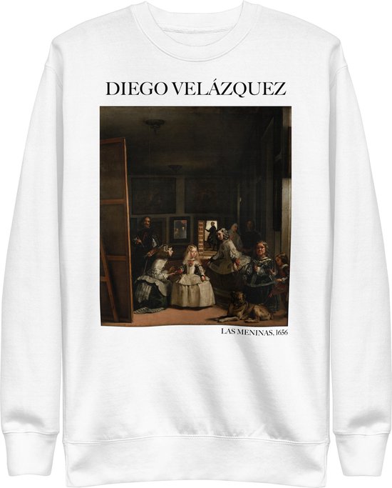 Diego Velázquez 'Las Meninas' ("Las Meninas") Beroemd Schilderij Sweatshirt | Unisex Premium Sweatshirt | Wit | S