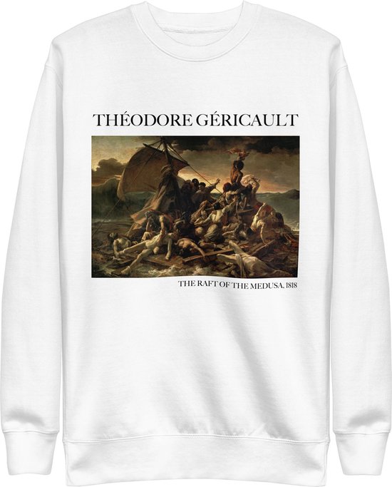 Théodore Géricault 'Het vlot van de Medusa' ("The Raft of the Medusa") Beroemd Schilderij Sweatshirt | Unisex Premium Sweatshirt | Wit | XL