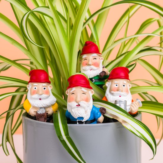 Gift Republic Lot de 4 Mini nains de Garden