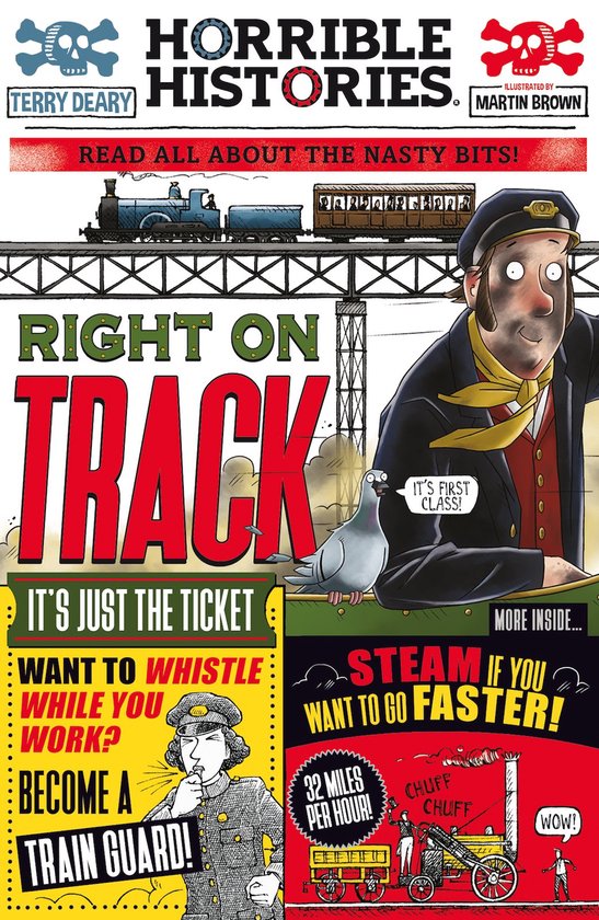 Horrible Histories- Right On Track (newspaper edition) - cover