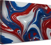 Abstract expressionisme schilderijen - Moderne kunst portret - Schilderijen canvas Woonkamer - Muurdecoratie modern - Canvas schilderij - Woonkamer accessoires 90x60 cm