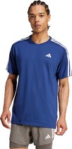 adidas Performance Own the Run 3-Stripes T-shirt - Heren - Blauw- 3XL