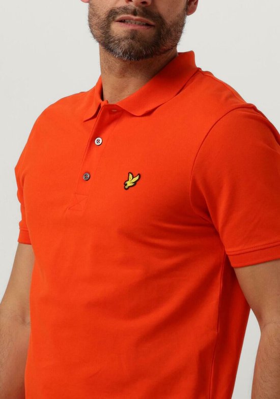 Lyle & Scott Plain Polo Polo's & T-shirts Heren - Polo shirt - Oranje - Maat M