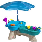 Watertafel - Zandtafel - Speeltafel voor Kinderen - Activiteiten Tafel voor Baby en Kinderen - Blauw met Parasol - Extra Groot