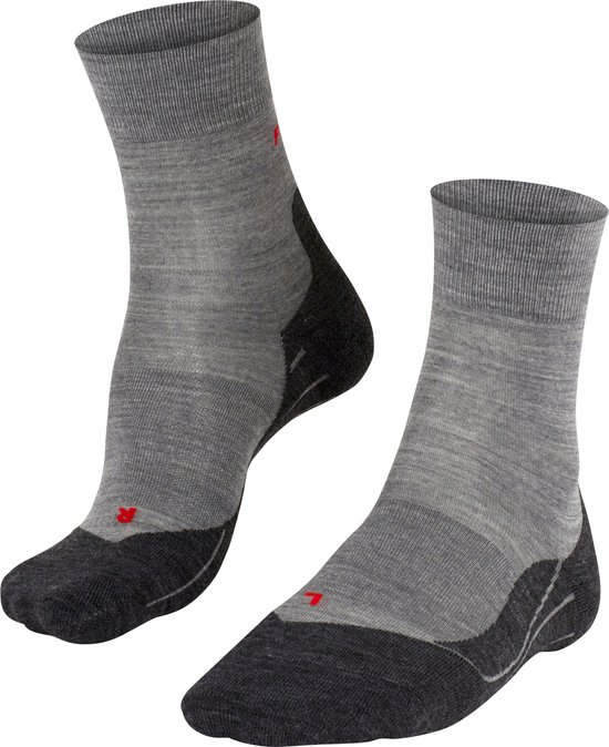 FALKE RU4 Endurance Wool dames running sokken - grijs (light grey melangeange) - Maat: