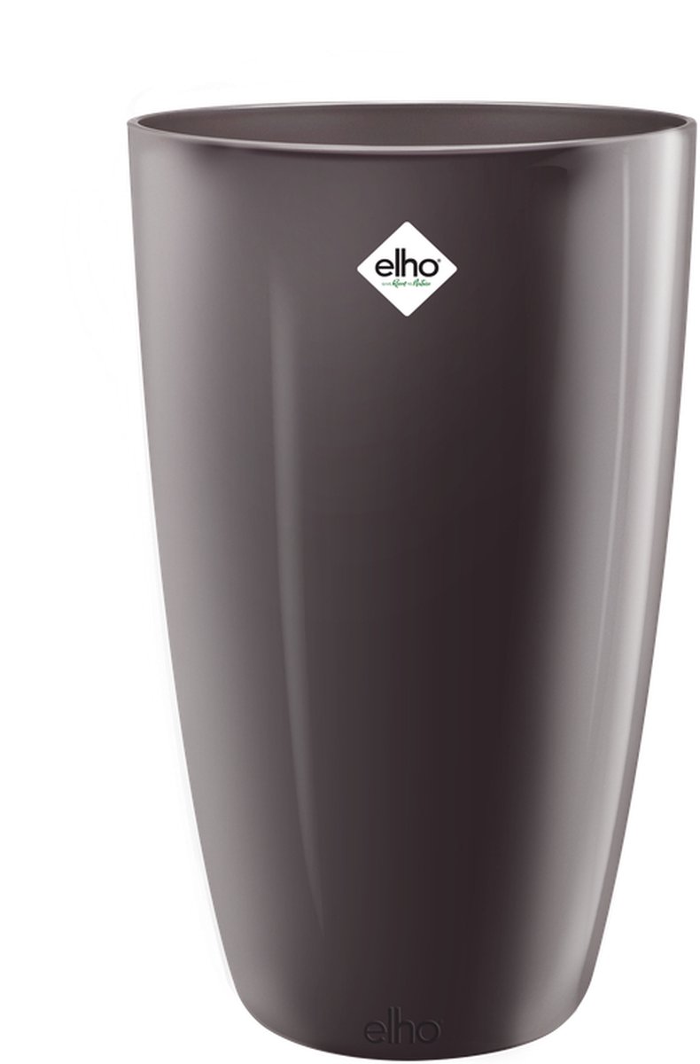 Elho Brussels Diamond Rond Hoog 27 - Bloempot voor Binnen - Ø 27.0 x H 44.1 cm - Oyster Pearl