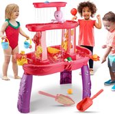 Watertafel - Zandtafel - Speeltafel voor Kinderen - Activiteiten Tafel voor Baby en Kinderen - Roze met Paars