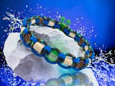 Bande Anti-Tiques (et puces)- Perles EM-Tick2Go- Oranje/ Blauw- Taille M 30-40cm