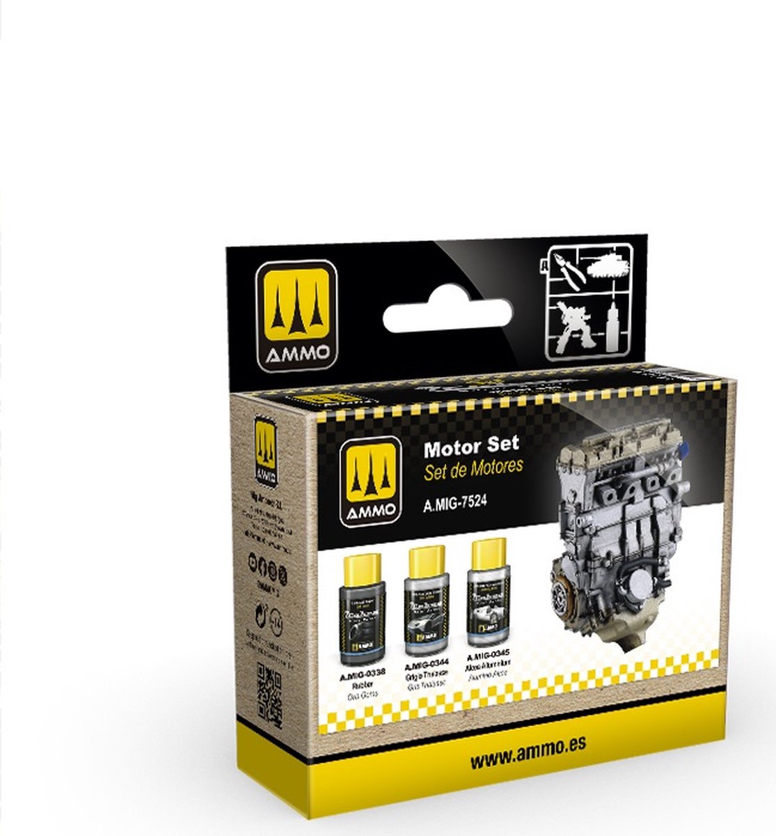 AMMO by Mig Jimenez Hobbyverf Acrylverf - MIG 7524 Cobra Motor Paints - Motor Acryl Set 3x30ml Verf set - 3x 30 ml