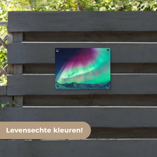 Fraai affiche de jardin Northern Lights 60x40 cm - petit - Toile de jardin / Toile d'extérieur / Peintures pour l'extérieur (décoration de jardin)