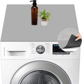 Universele wasmachineafdekking, 60 x 60 cm, wasmachinebescherming, trommelwasstraat, antislip, voor wasmachine, koelkast, keuken (grijs)