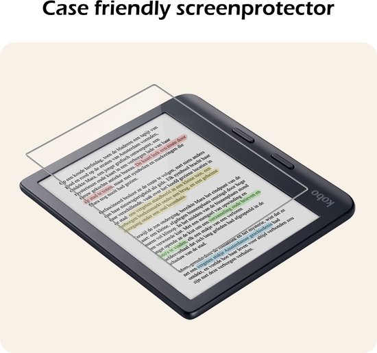 Screenprotector - Geschikt voor Kobo Libra Colour Screenprotector Bescherm Glas - Screenprotector Geschikt voor Kobo Libra Colour Screen Protector Tempered Glass van Echt Quality — afbeelding 5