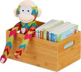 Opbergbox bamboe houten kist opbergdoos hout HBD: 14 x 30 x 20 cm opberger badkamer speelgoed natuur - Praktisch en Duurzaam Wooden crates