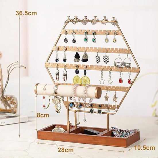 oorbelhouder / Earring holder stand, earring organizer display stand for hanging earrings