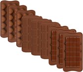 siliconen chocoladevormen, 9 stuks, siliconen break-apart, chocoladevormen voor chocolade, snoep, gelei, ijsblokjes
