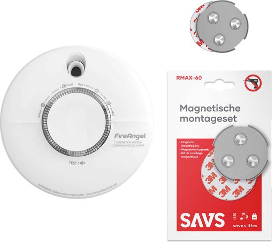 Fireangel SCB10 Rilevatore Fumo E Monossido Di Carbonio - Doppio Sensore, Batteria 10 Anni