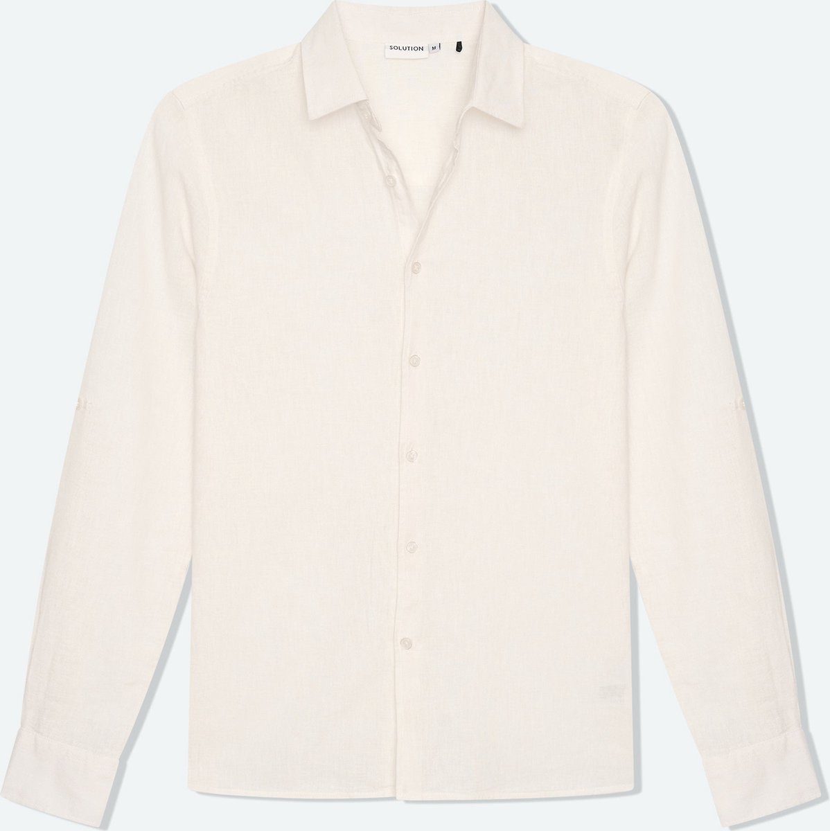 Solution Clothing Lean - Casual Overhemd - Shirt - Lange Mouwen - Regular Fit - Volwassenen - Heren - Mannen - Wit - L - L - Solution Clothing