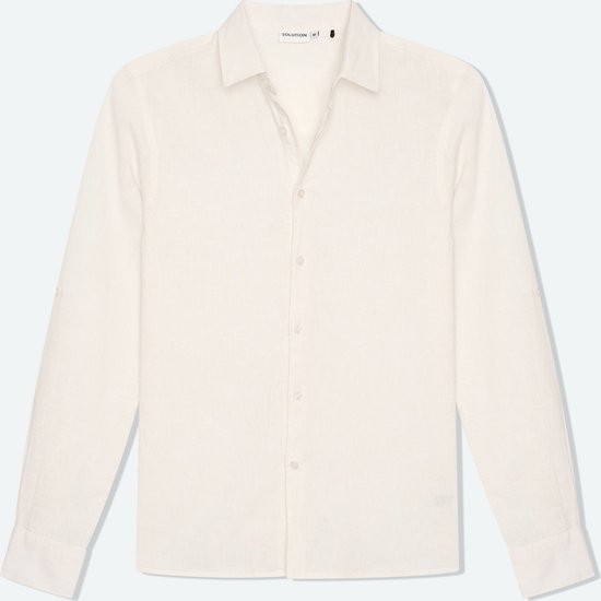 Solution Clothing Lean - Casual Overhemd - Shirt - Lange Mouwen - Regular Fit - Volwassenen - Heren - Mannen - Wit - L
