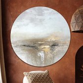 Cercle mural Pyrite | Forex | Ø 60 cm | Système de suspension inclus