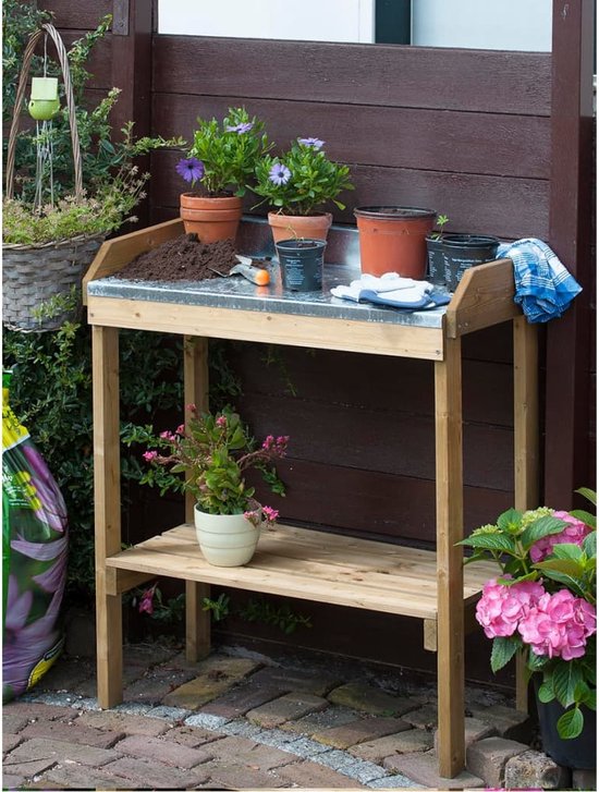 Table de mise en pot H97x85x42 cm épicéa /