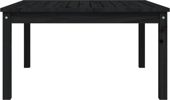 vidaXL Tuintafel 82,5x82,5x45 cm massief grenenhout zwart