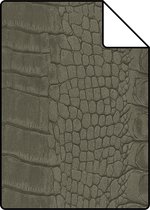 Proefstaal Origin Wallcoverings behang krokodillenhuid taupe - 347774 - 26,5 x 21 cm