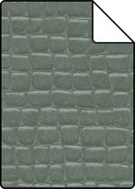 Proefstaal Origin Wallcoverings behang krokodillenhuid grijsblauw - 347778 - 26,5 x 21 cm