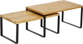 Springos Opberg Planken - Keukenplanken Aanrecht- Kruidenorganizers - 2 Tafelplanken - Bamboe
