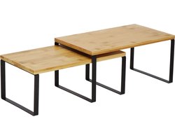 Springos Opberg Planken - Keukenplanken Aanrecht- Kruidenorganizers - 2 Tafelplanken - Bamboe Springos Opberg Planken - Keukenplanken Aanrecht- Kruidenorganizers - 2 Tafelplanken - Bamboe