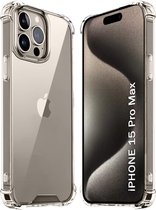 Schokbestendig Hoesje - Crystal Clear Back Cover Geschikt voor: Apple iPhone 15 Pro Max | Transparante achterkant PC & TPU Bumper