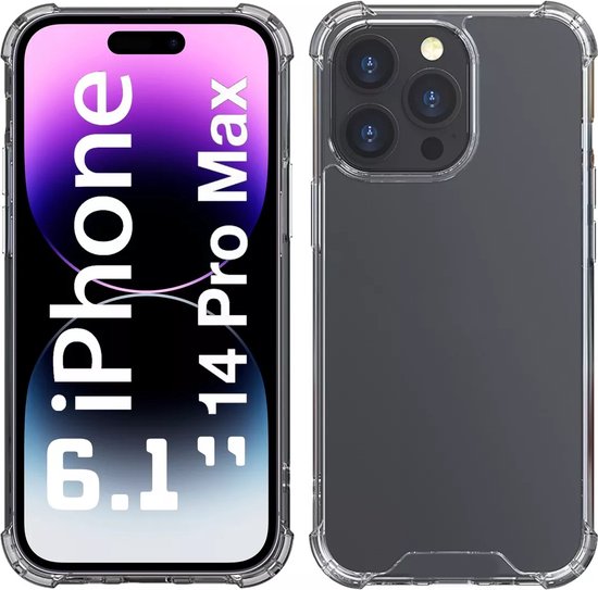 Coque antichoc – Coque arrière Crystal pour Apple iPhone 14 Pro Max | Bumper arrière transparent en PC et TPU