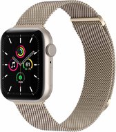 Bracelet iMoshion Convient pour Apple Watch Strap Series 1 / 2 / 3 / 4 / 5 / 6 / 7 / 8 / 9 / SE - 38 / 40 / 41 mm Taille S - Starlight - Bracelet magnétique milanais iMoshion - argent