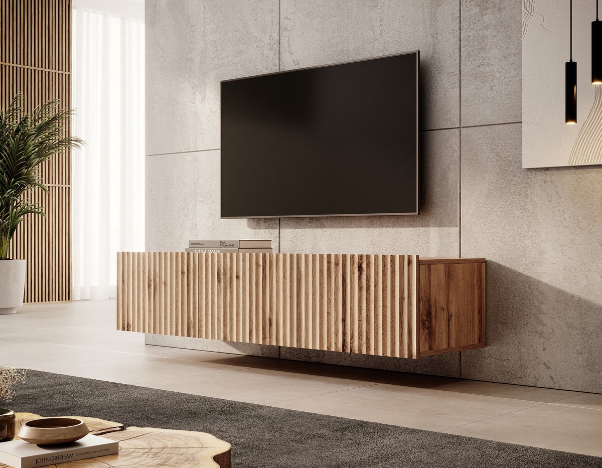 MEUBELLA TV-Meubel Pepinos - Eiken - 150 cm Bruin