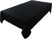 Hoogwaardig tafelkleed, tafellinnen, 100% katoen, collectie concept, kleur en grootte naar keuze (tafelkleed - 150x300cm, zwart)