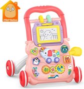 TX Store - Looptrainer en Activiteitenbord - Roze - met Geluid - Magnetisch Tekenbord - Educatief Babyspeelgoed - Loopwagen - Leren Lopen - Baby Walker - Looptrainer - Baby speelgoed