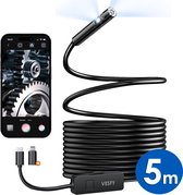 Vesfy Inspectiecamera Met App - 5M - Android/IOS - IP67 Waterdicht - 1920P HD - LED Verlichting - Endoscoop