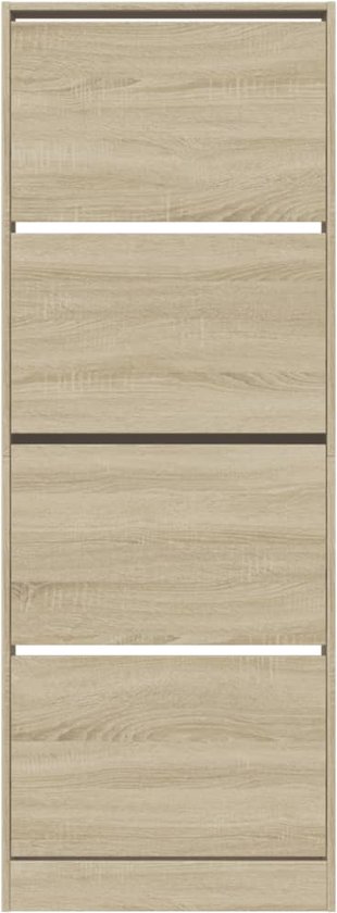 vidaXL Schoenenkast 60x21x163,5 cm bewerkt hout sonoma eikenkleurig