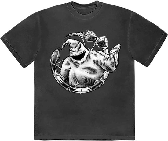 Disney The Nightmare Before Christmas - Oogie Roll Heren T-shirt - M - Zwart