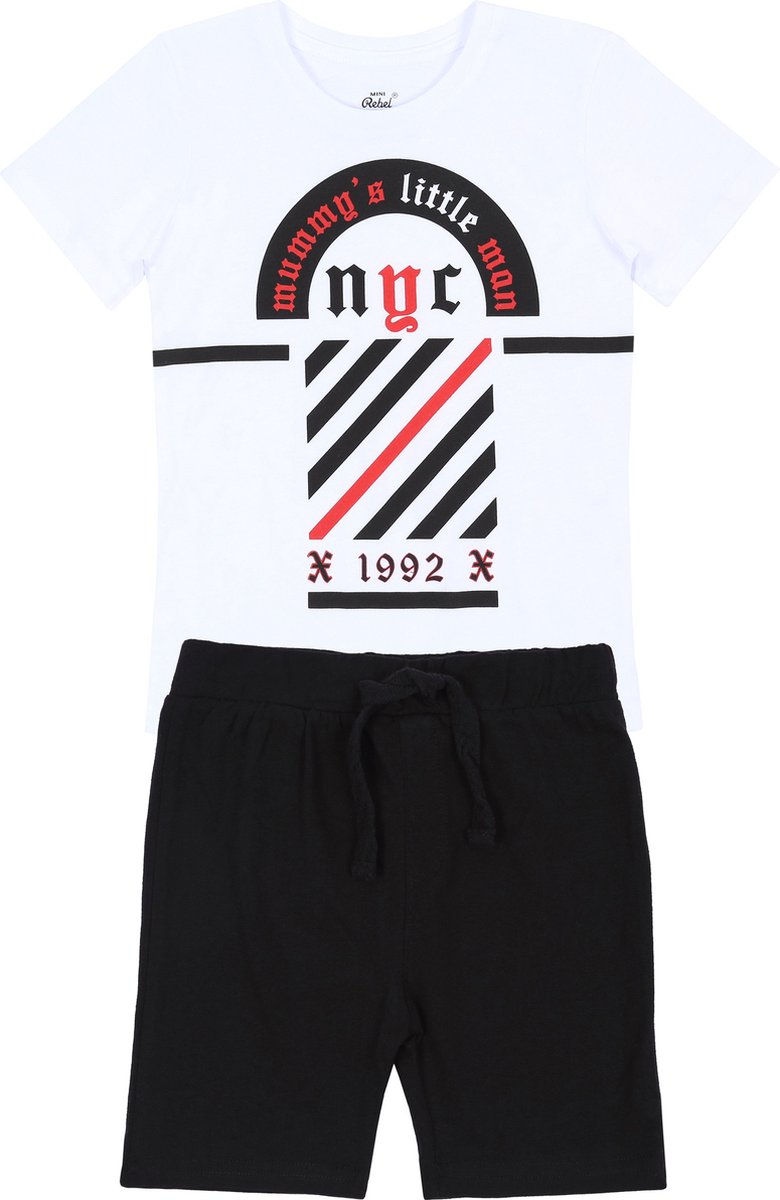 Wit T-shirt + korte broek