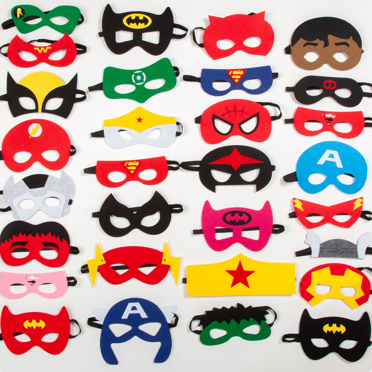 Fissaly 30 Stuks Superhelden Maskers voor Kinderfeest & Verkleed Partijen – Super Hero Kind Kostuum — afbeelding 3