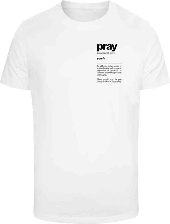 Mister Tee - Pray Definition Heren T-shirt - Wit