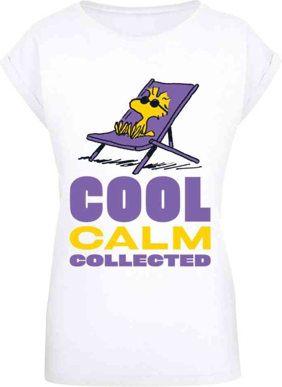 Merchcode Peanuts - Cool Calm Collected Dames T-shirt - L - Wit