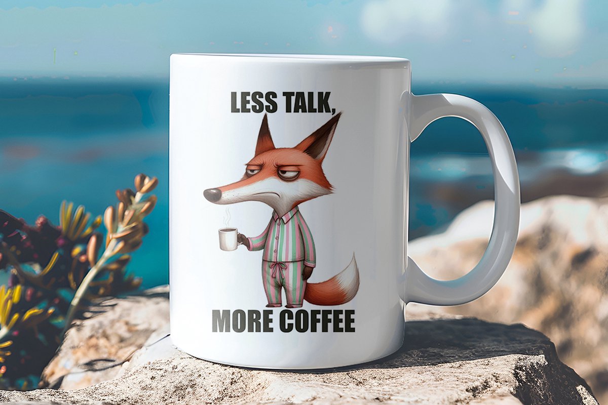 Mok – "Less Talk - More Coffee" – Voor de Koffiepuristen