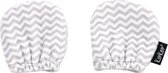 KipKep anti-crabe KipKep - Ziggy Grey, chevron gris, velours de coton nicky