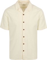 Anerkjendt - Short Sleeve Overhemd Leo Ecru - Heren - Maat M - Regular-fit