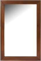 Rechthoekige spiegel van donker teak hout - 60 x 90 cm - AMLAPURA L 60 cm x H 90 cm x D 3 cm