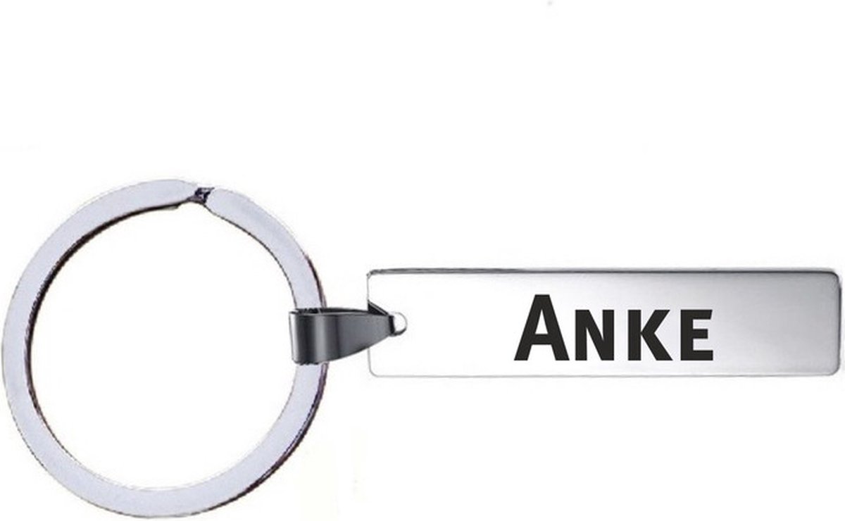 Sleutelhanger Met Naam - Anke - RVS
