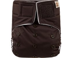 All In One wasbare luier - Mokka | One Size - 4kg t/m 15kg | Klittenband sluiting | Duurzaam